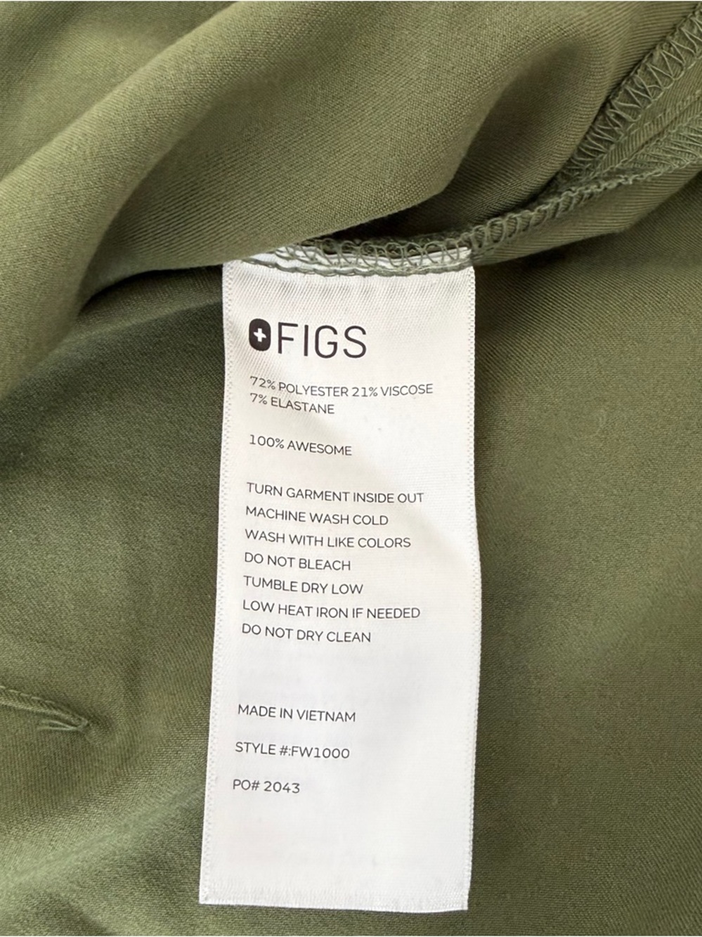 Figs Womens Green Scrub Top And Joggers Set - Picture 4 of 11